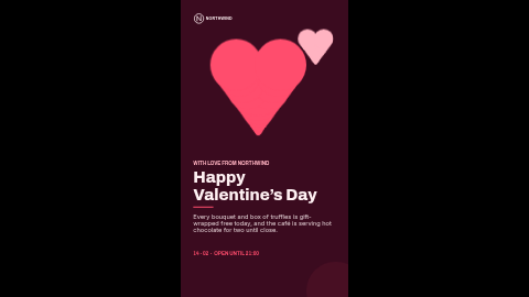 Valentine's Day (portrait) template preview