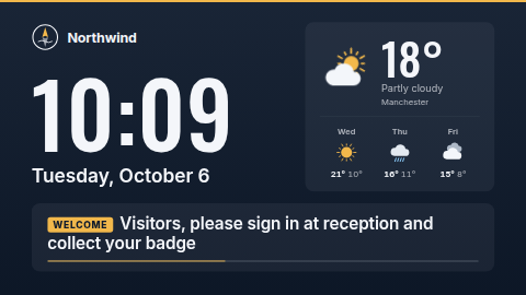 Info strip template preview