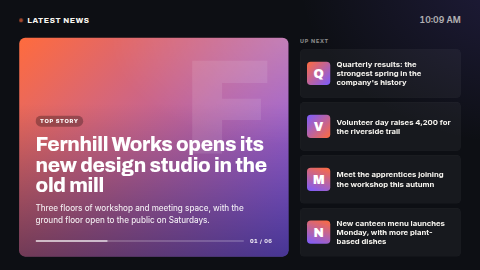 News wall template preview
