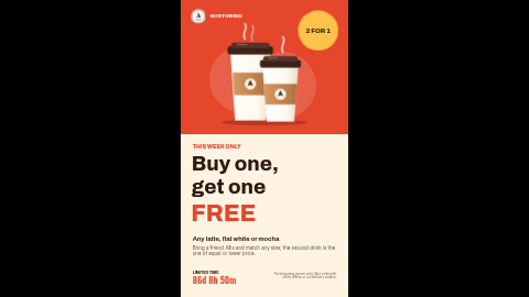 Buy one get one promo (portrait) template preview