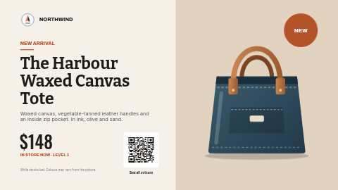 New arrival promo template preview