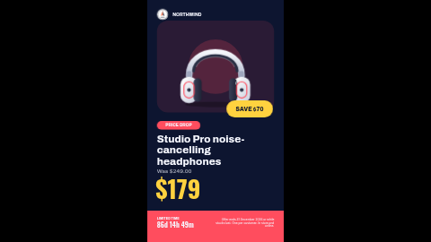 Price drop promo (portrait) template preview