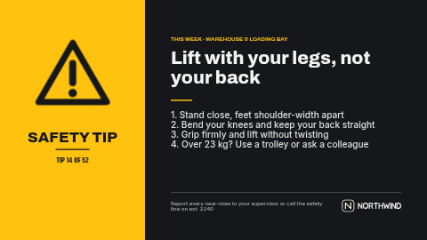 Safety tip template preview