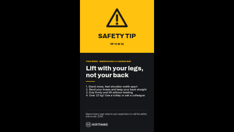 Safety tip (portrait) template preview