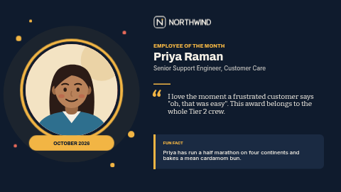 Employee of the month template preview