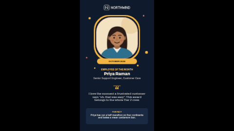 Employee of the month (portrait) template preview