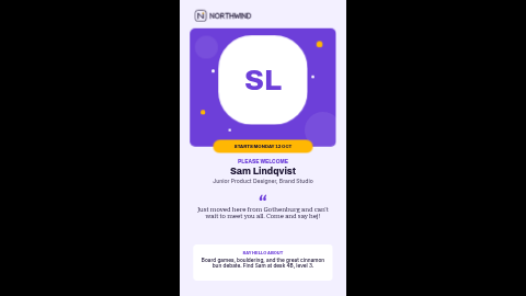 New starter welcome (portrait) template preview