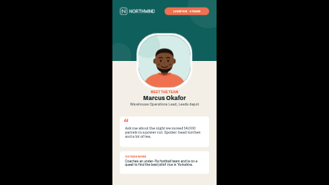 Meet the team (portrait) template preview